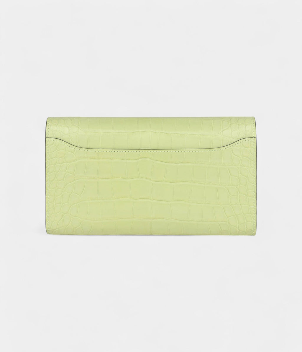 HMConstance Wallet To Go Yellow Bud Matte Alligator with Palladium Hardware