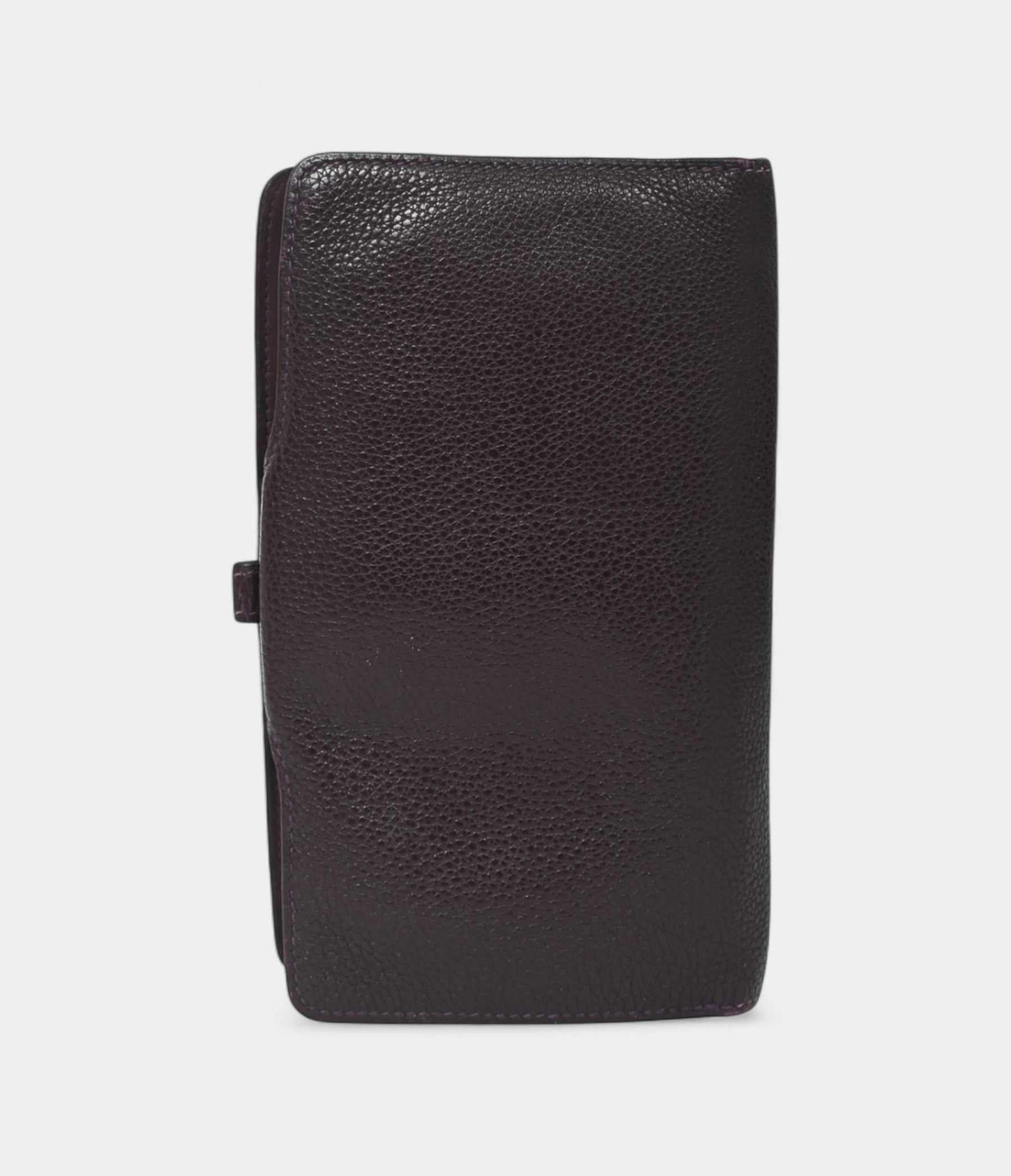 HMDark Purple Clemence Leather Dogon Duo Wallet
