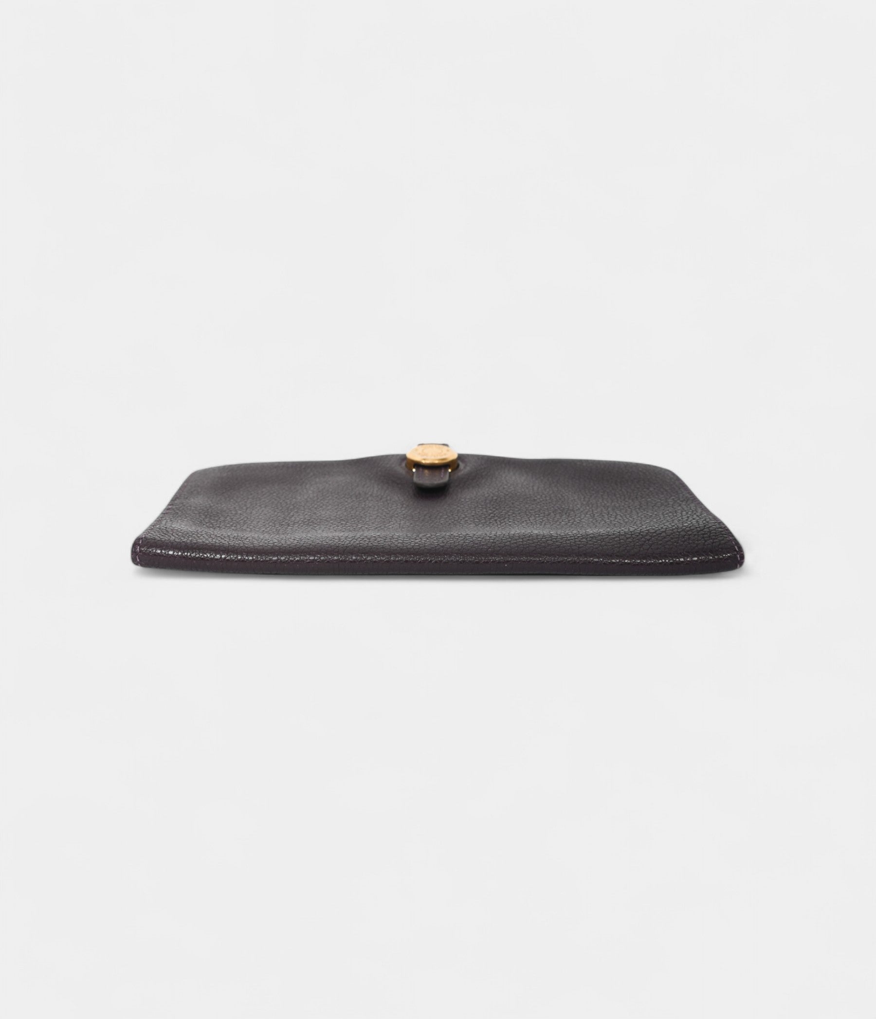HMDark Purple Clemence Leather Dogon Duo Wallet
