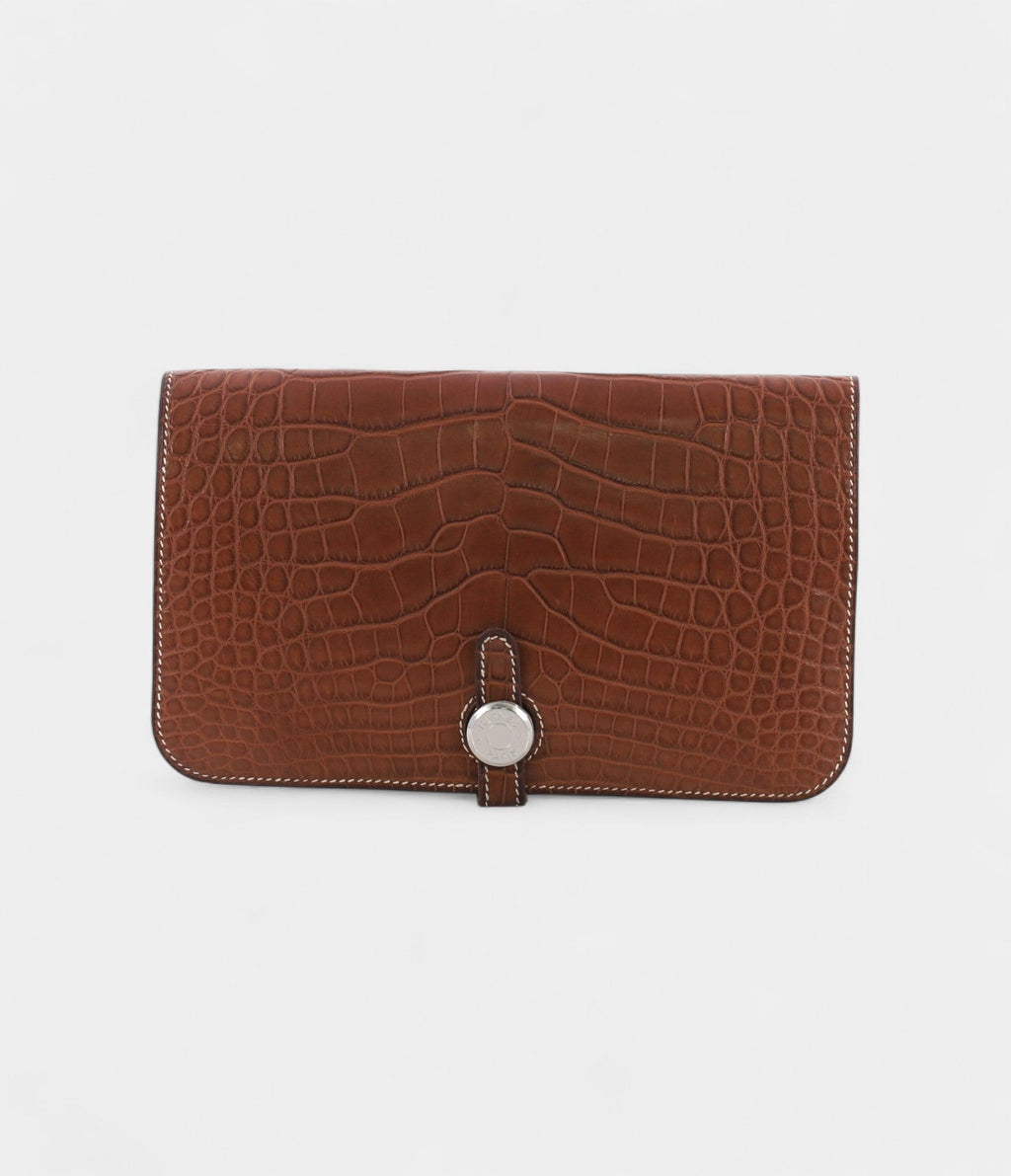 HMDogon Duo Combined Wallet Matte Alligator