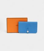 HMDogon Duo Wallet Blue Leather