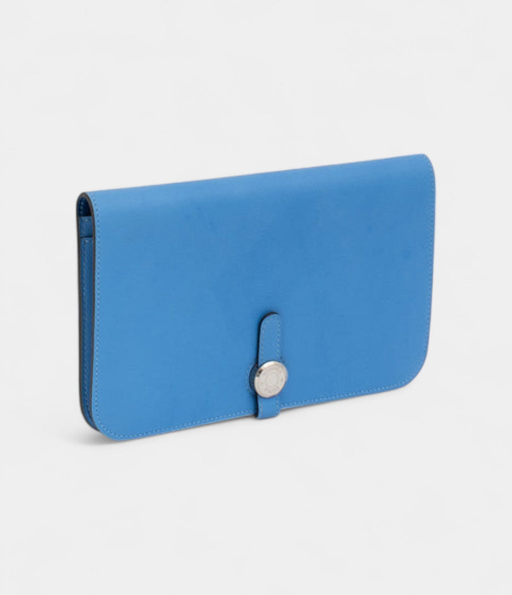 HMDogon Duo Wallet Blue Leather