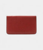HMDogon Duo Wallet In Red Calfskin Leather