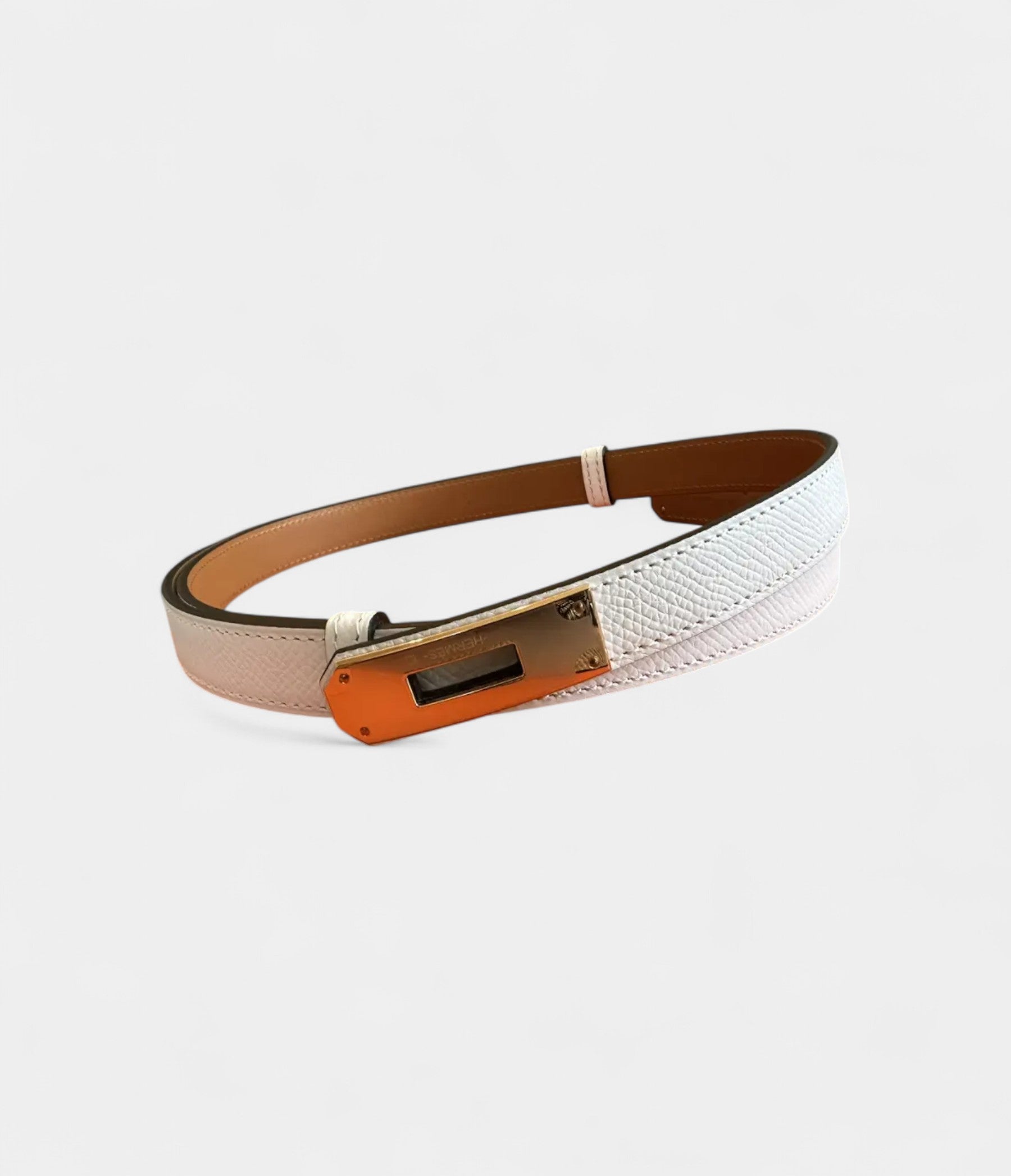 Hermes Epsom Kelly 18 Belt in White