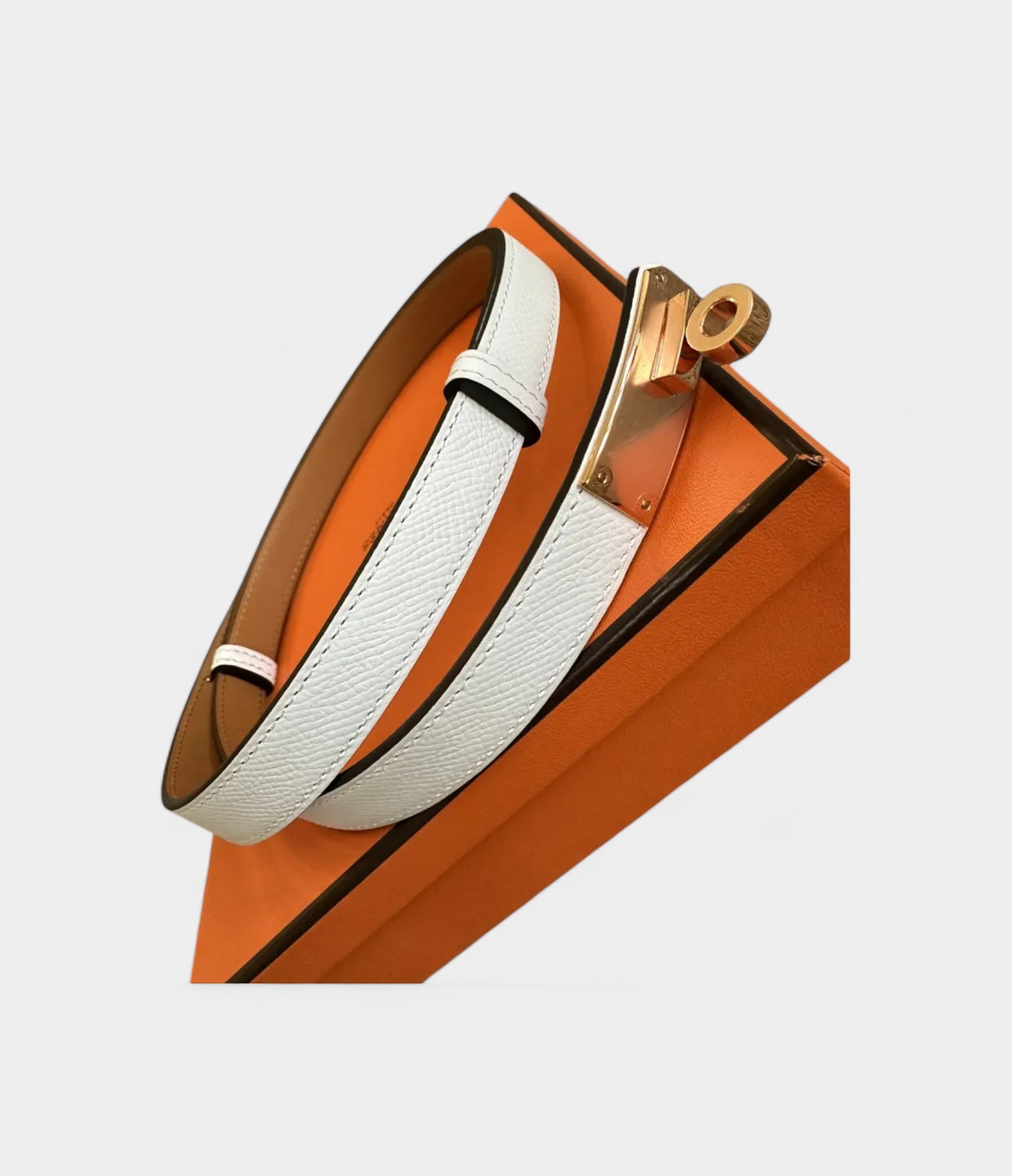 Hermes Epsom Kelly 18 Belt in White