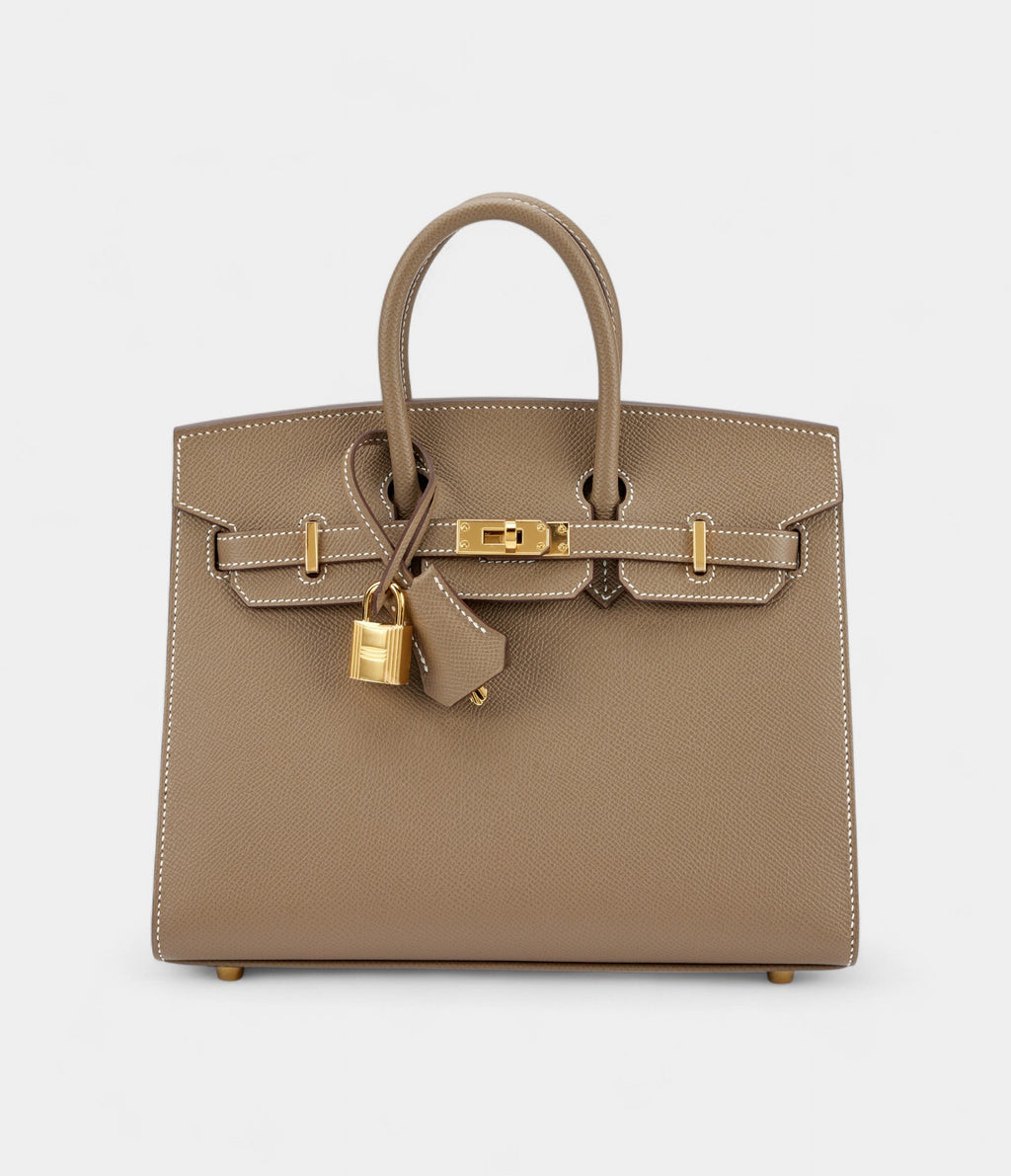 HMEtoupe Epsom Sellier BK 25 Gold Hardware