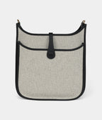 HMEvelyne III PM Black Clemence and Ecru Toile Gold Hardware