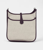 HMEvelyne III PM Cassis Clemence and Ecru Toile H Palladium Hardware