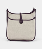 HMEvelyne III PM Cassis Clemence and Ecru Toile H Palladium Hardware