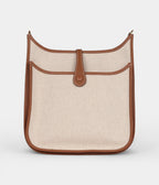 HMEvelyne III PM Gold Clemence and Ecru Toile H Canvas Gold Hardware