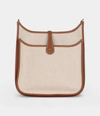 HMEvelyne III PM Gold Clemence and Ecru Toile H Canvas Gold Hardware