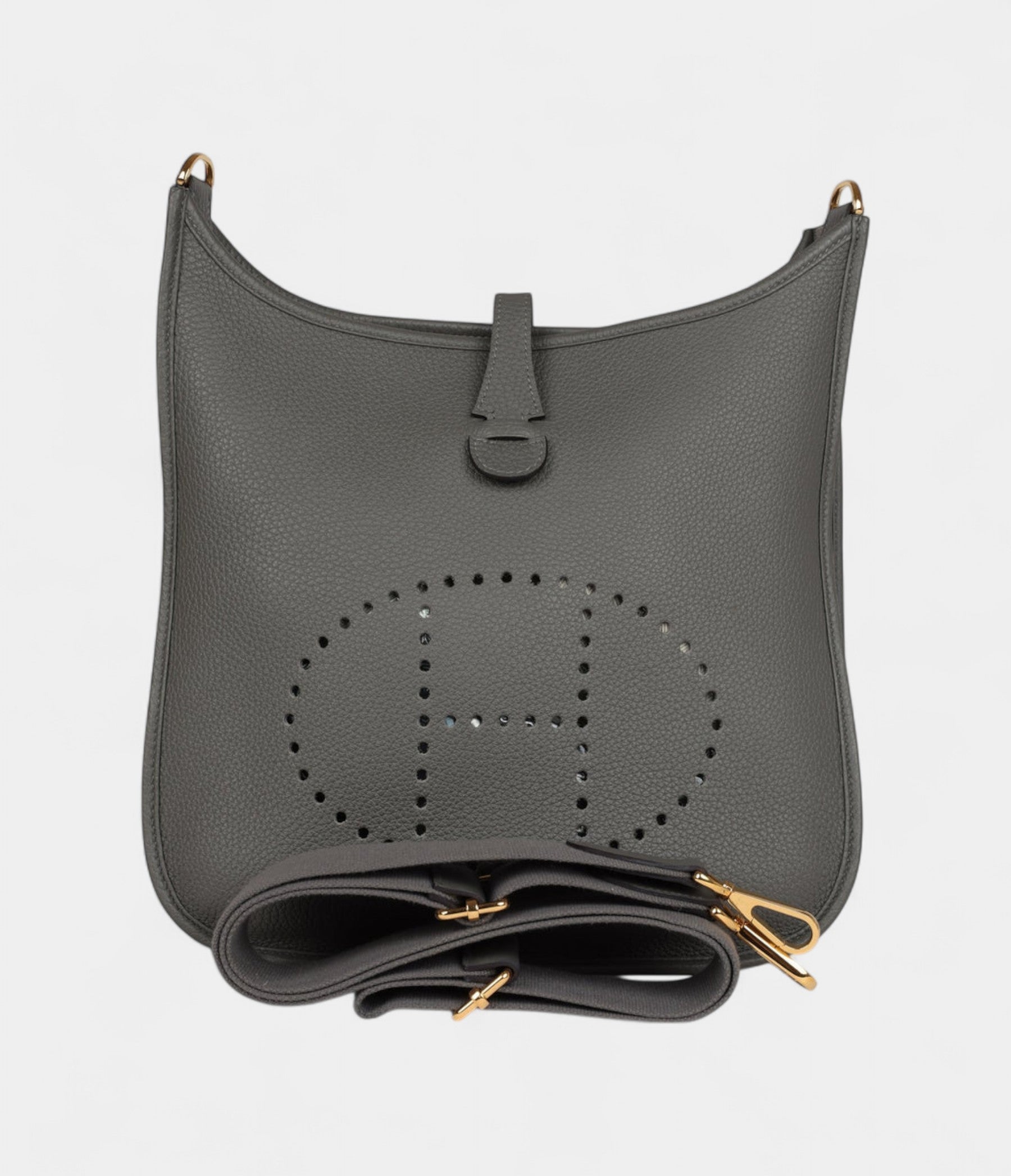 HMEvelyne III PM Gris Meyer Clemence Gold Hardware