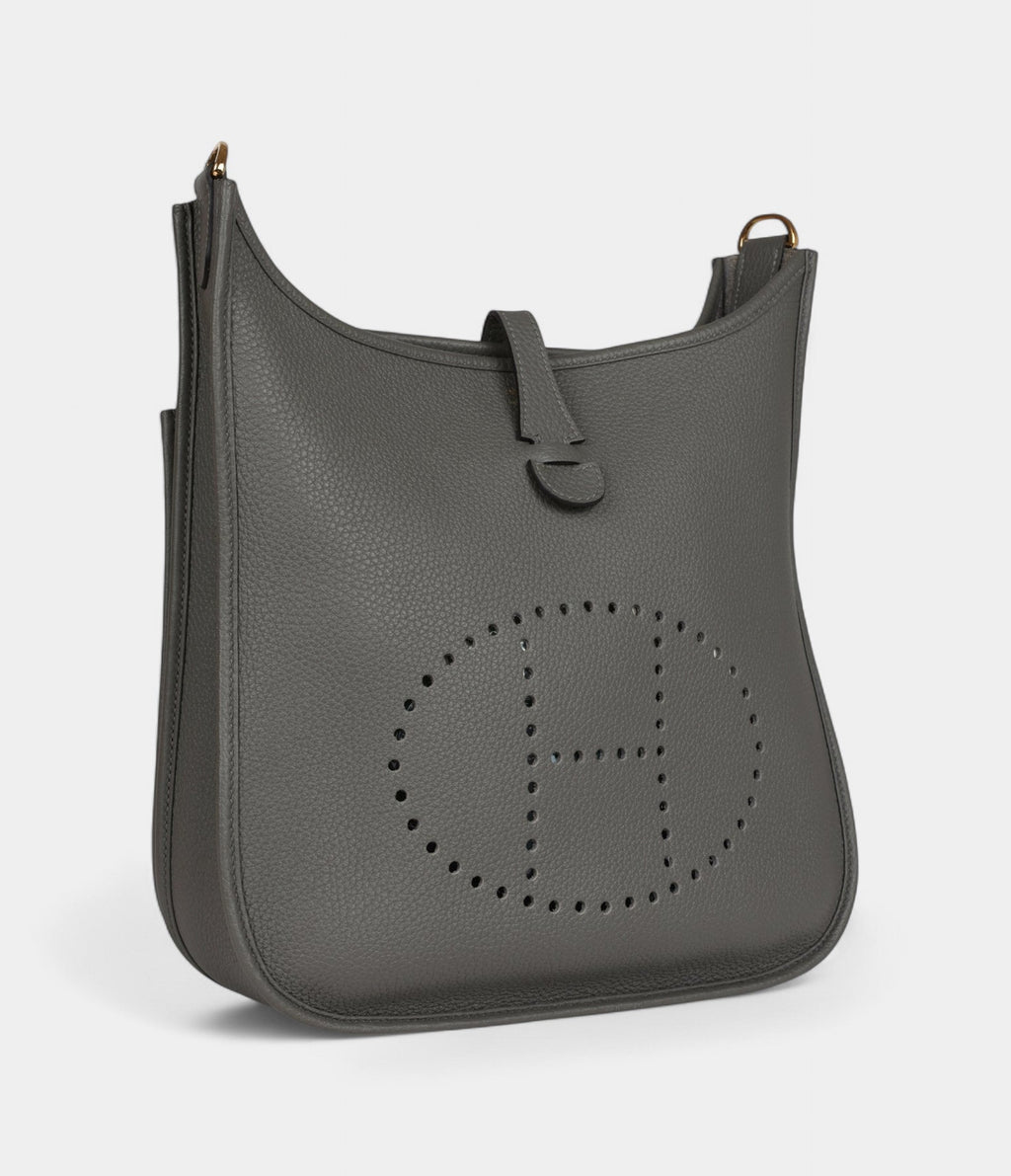 HMEvelyne III PM Gris Meyer Clemence Gold Hardware