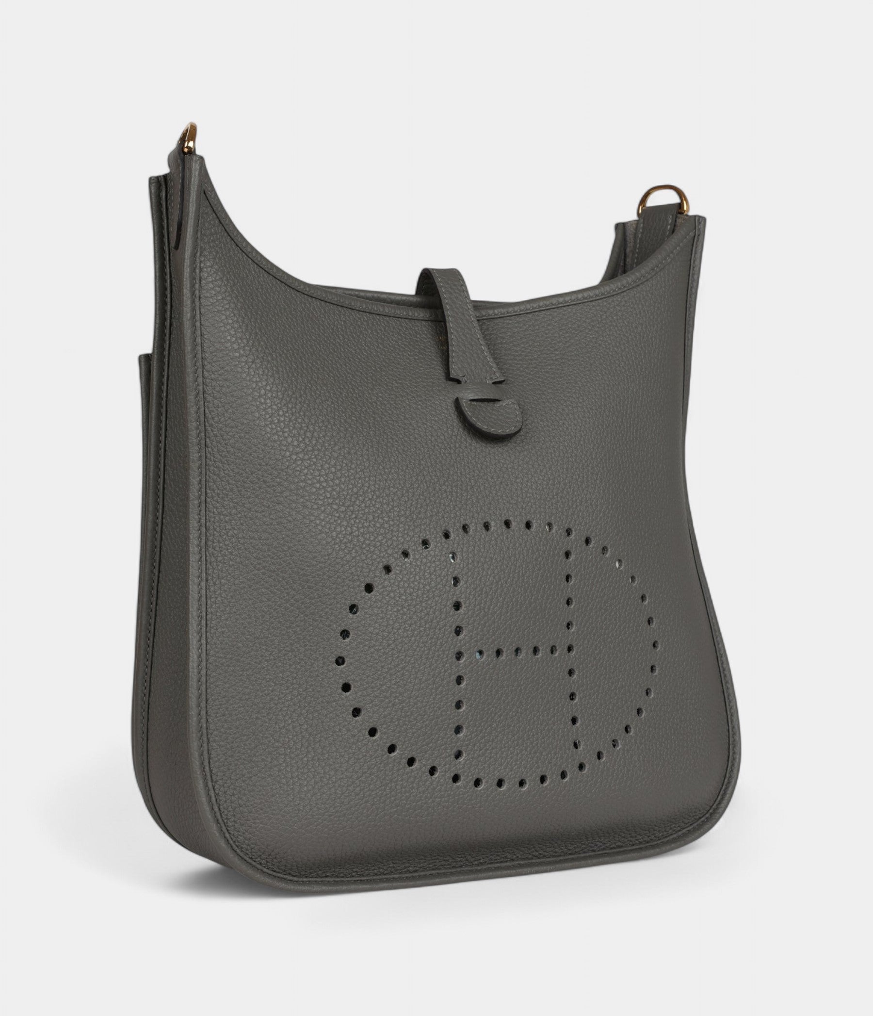 HMEvelyne III PM Gris Meyer Clemence Gold Hardware