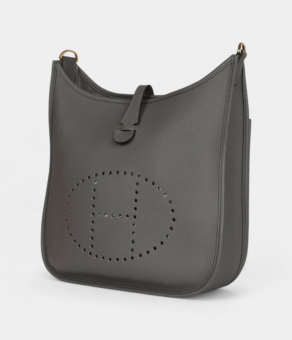 HMEvelyne III PM Gris Meyer Clemence Gold Hardware