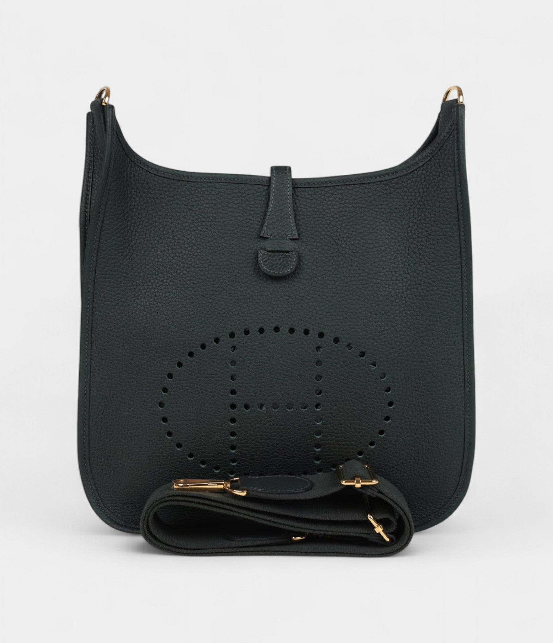 HMEvelyne III PM Vert Fonce Clemence Gold Hardware