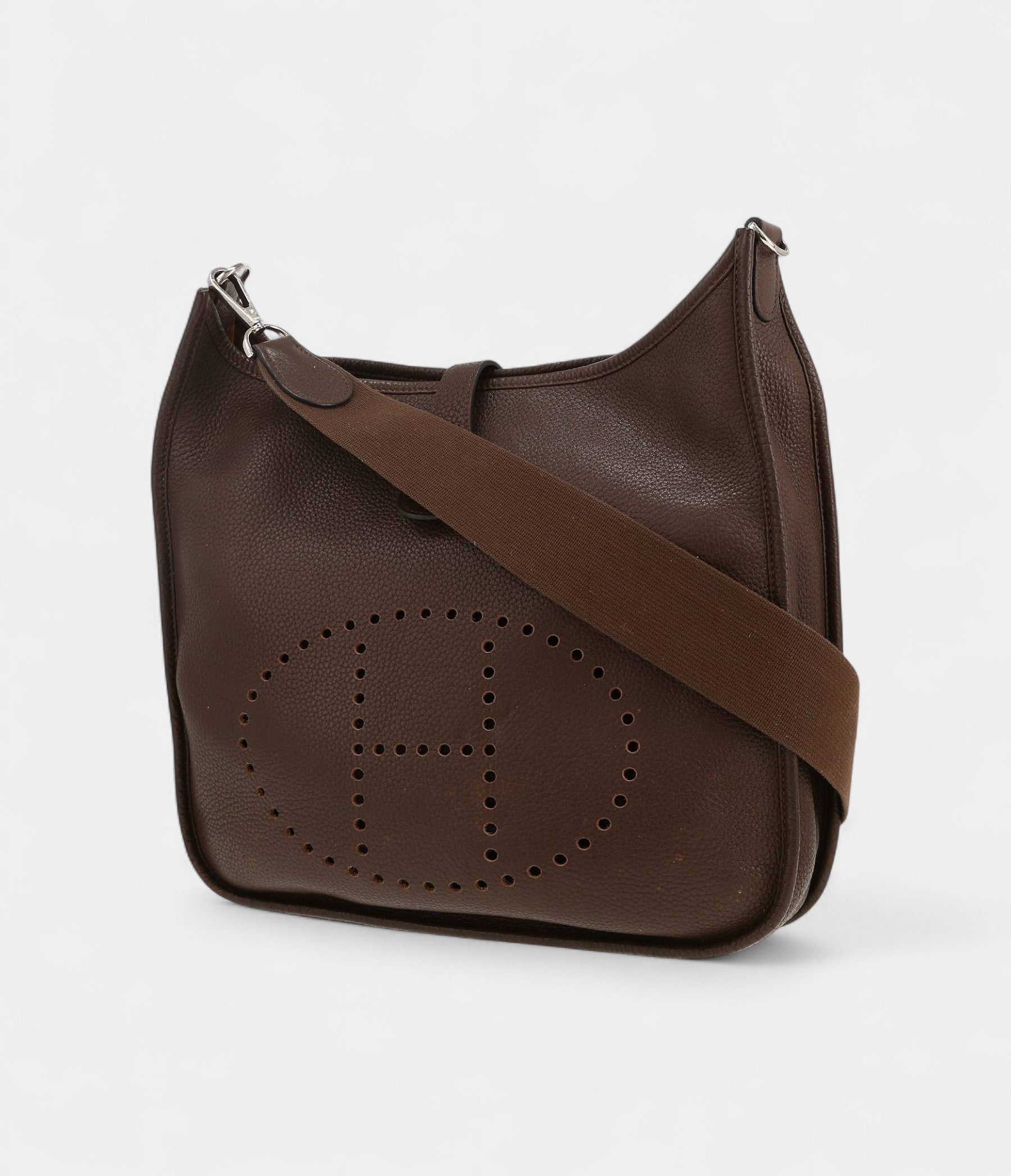 HMEvelyne III Shoulder Bag in Brown Togo Leather