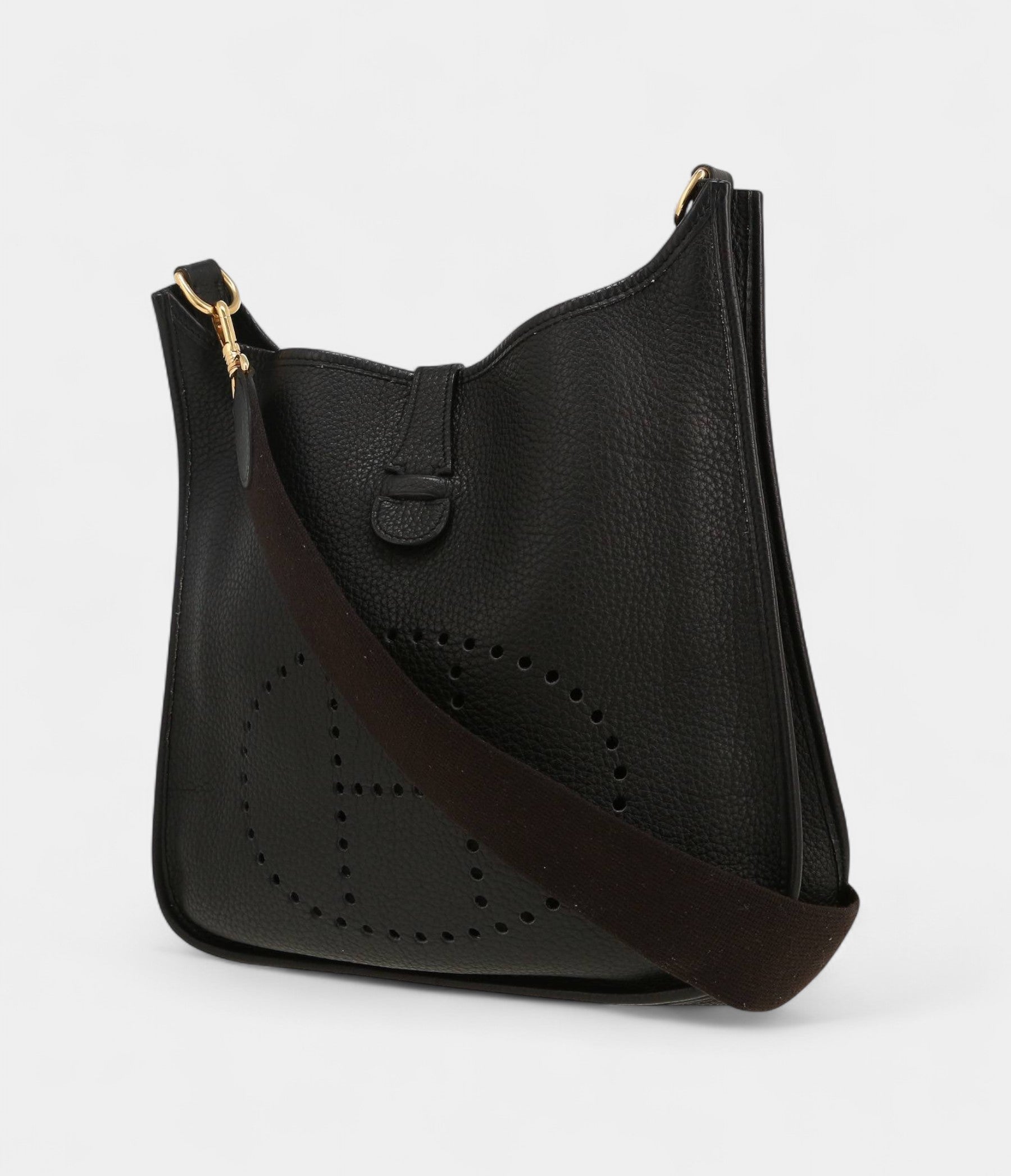 HMEvelyne Shoulder Bag in Black Togo Leather