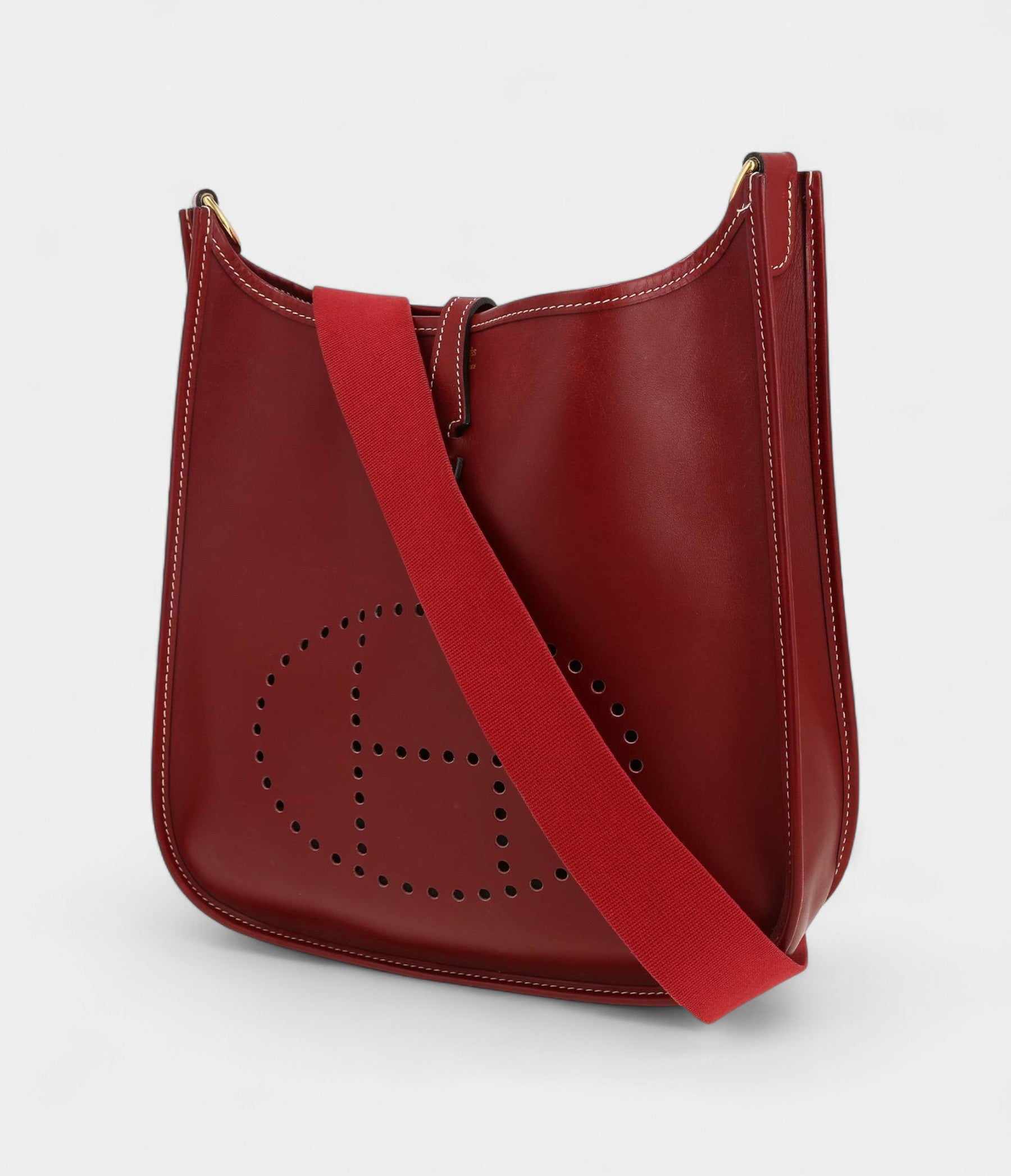 HMEvelyne Shoulder Bag in Red H Chamonix Leather