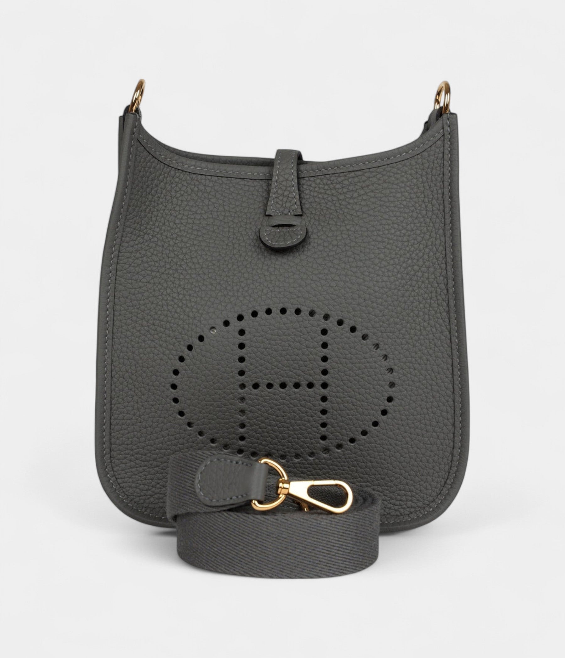 HMEvelyne TPM Gris Meyer Clemence Gold Hardware