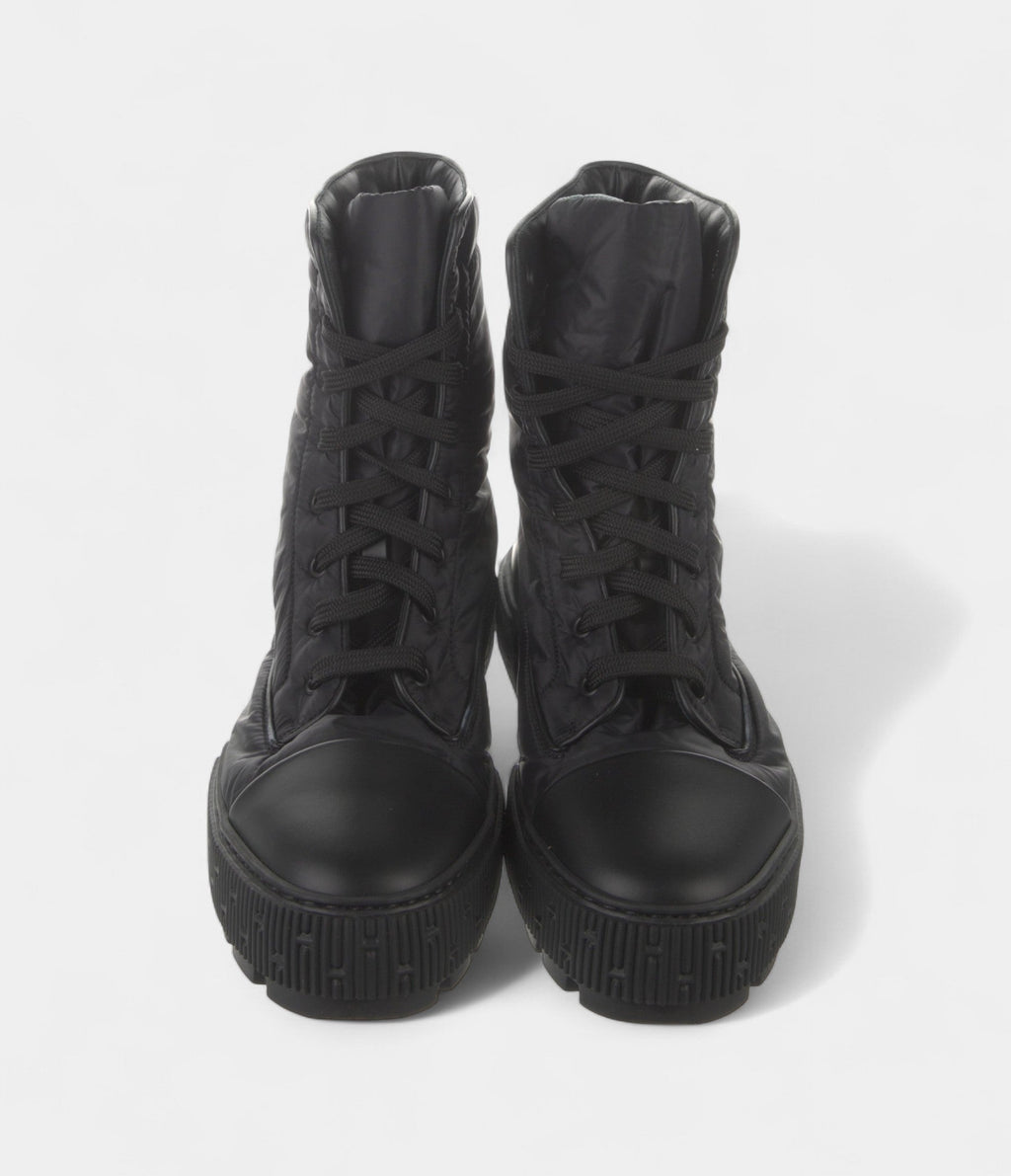 HMFresh H Logo Combat Boots Bold Utility Signature Elegance