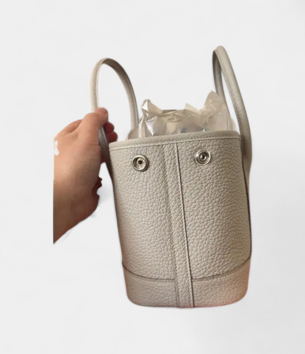 HMGarden Party Beige Leather Bag