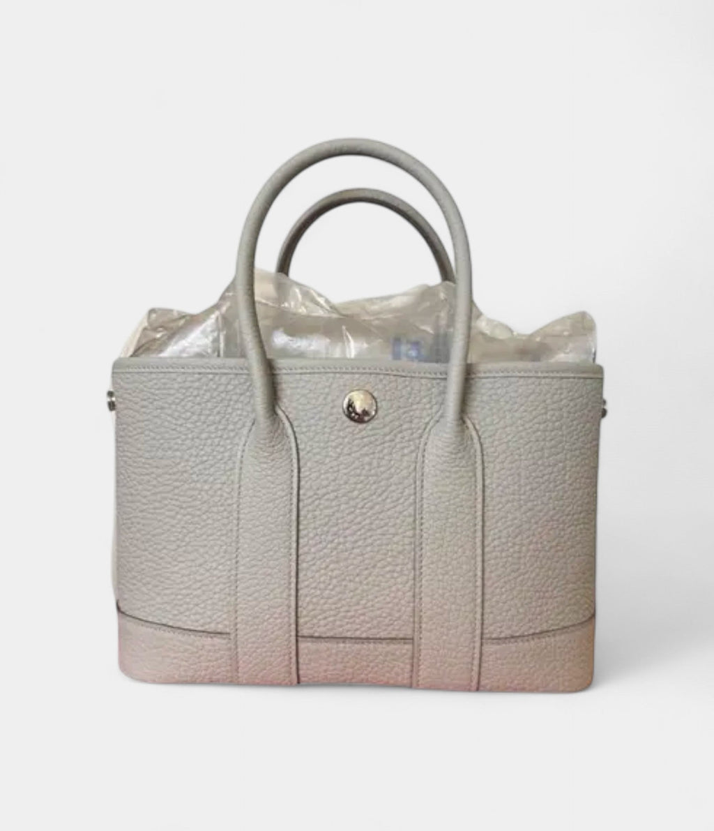 HMGarden Party Beige Leather Bag