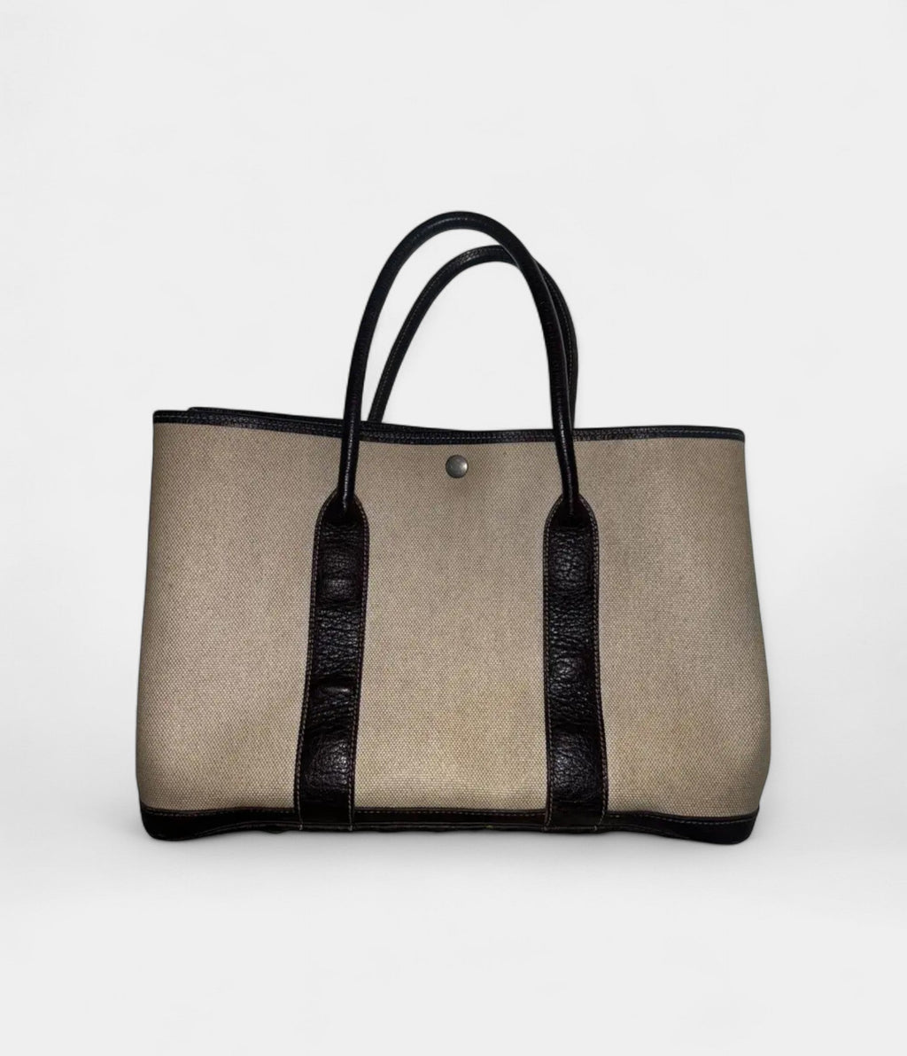 HMGarden Party Beige Leather Tote Bag