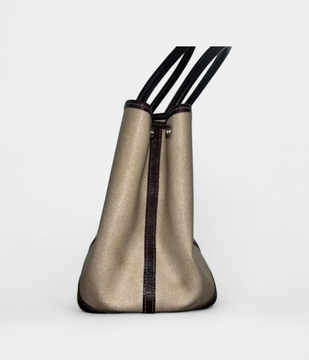 HMGarden Party Beige Leather Tote Bag