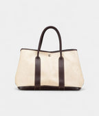 Hermes Garden Party Beige Leather Tote Bag