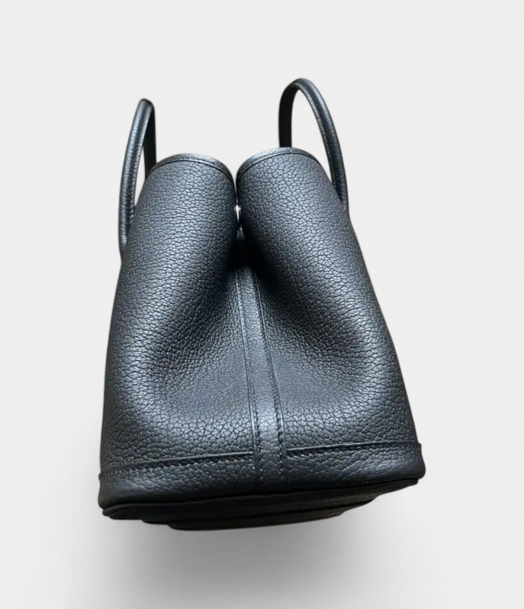HMGarden Party Black leather Tote Bag