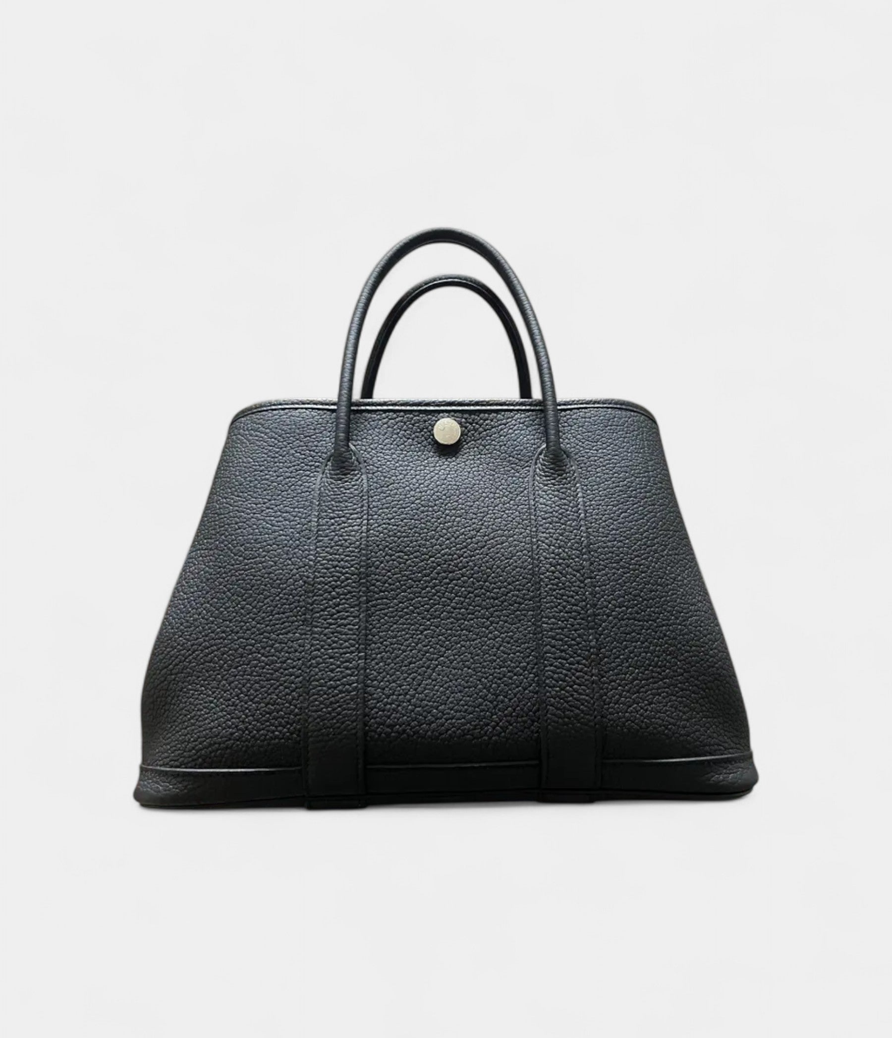 HMGarden Party Black leather Tote Bag