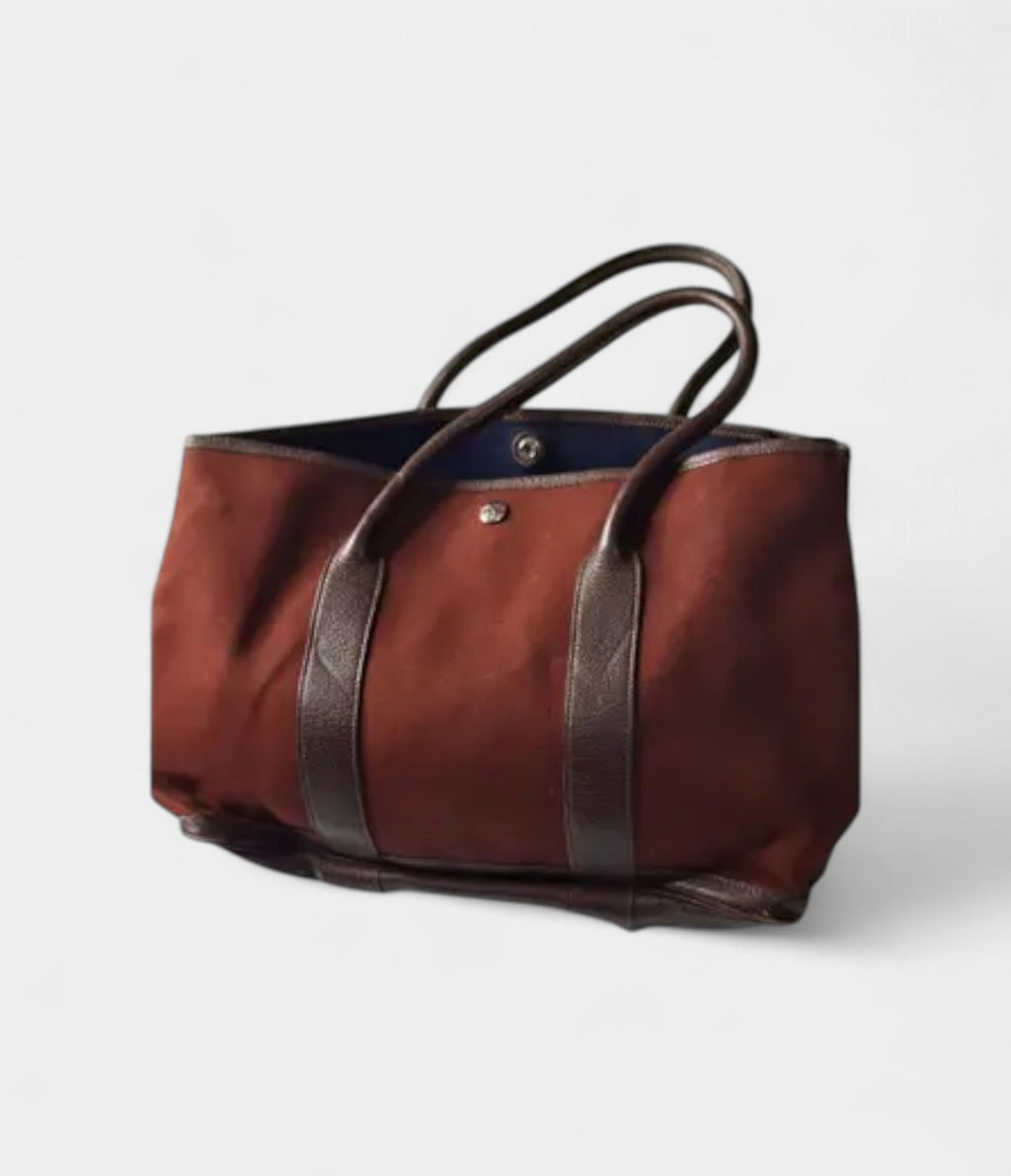 HMGarden Party Burgundy Canvas Tote Bag