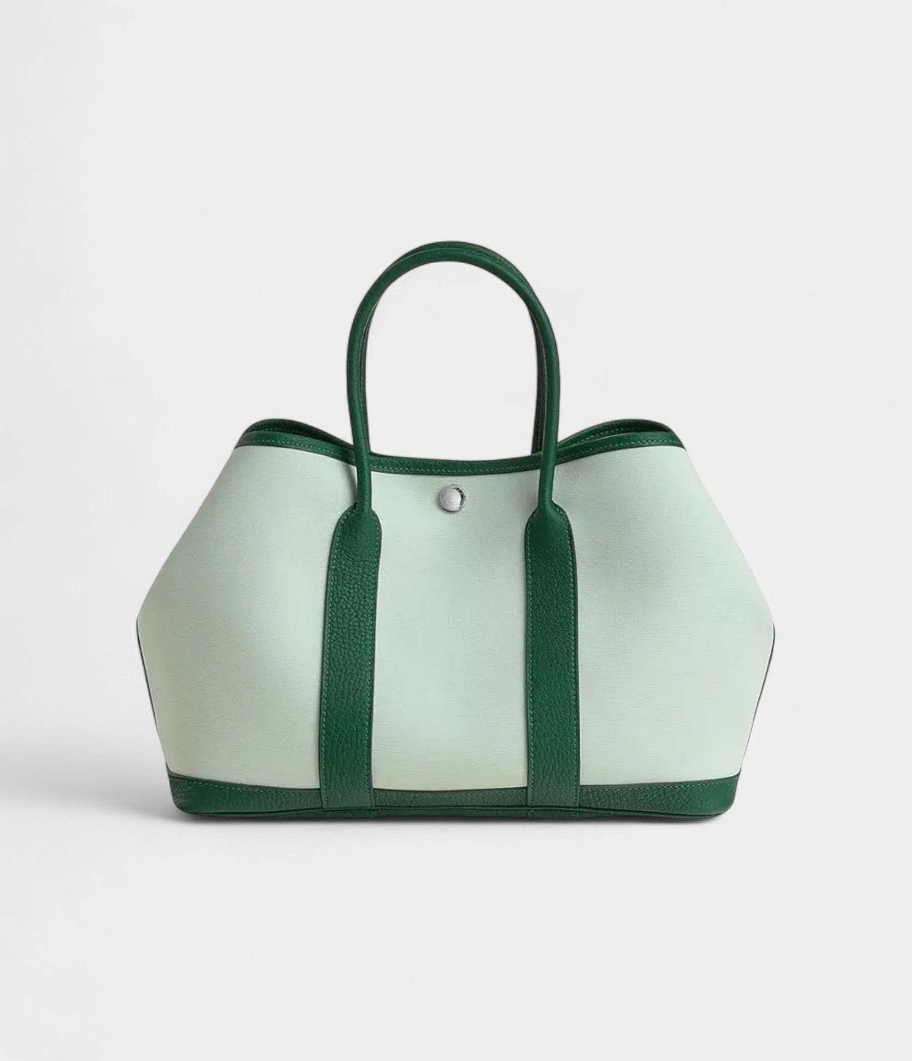 HMGarden Party Green Leather Tote Bag