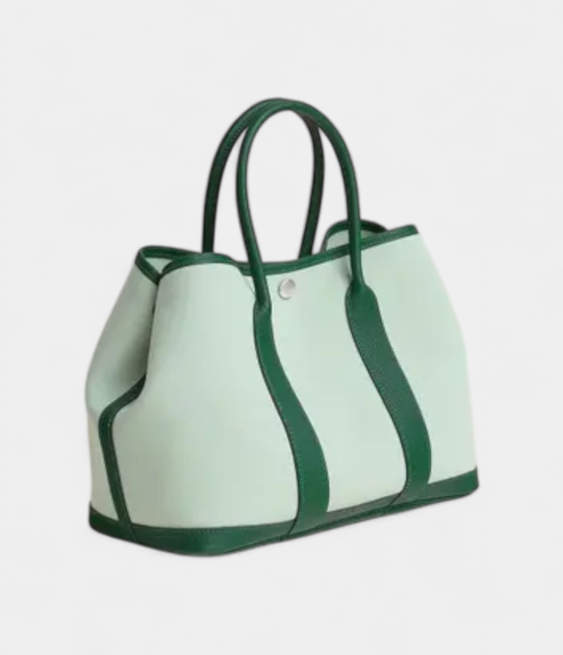HMGarden Party Green Leather Tote Bag