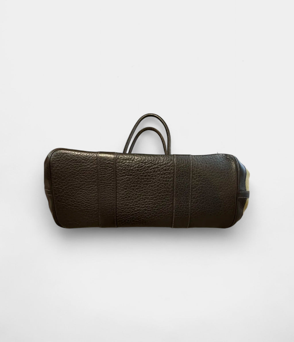 Hermes Garden Party Khaki leather tote Bag