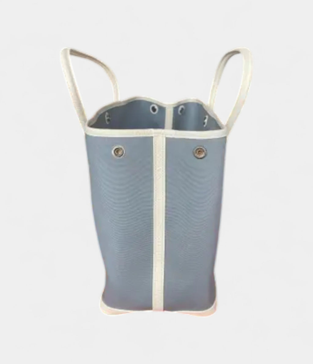 HMGarden Party Leather Tote in Blue Elegance Bag