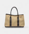 HMGarden Party Leather and Canvas Handbag