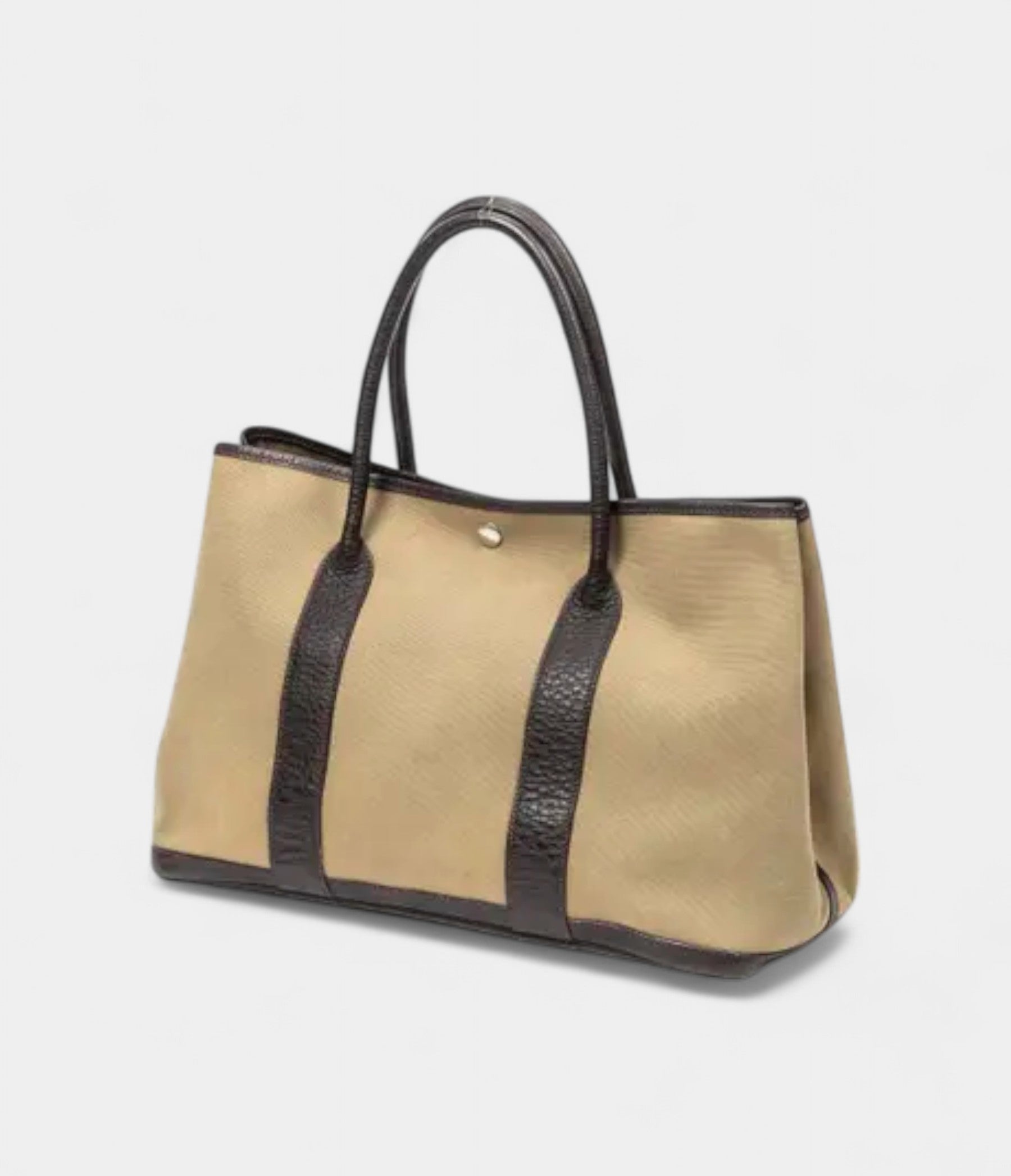 HMGarden Party Leather and Canvas Handbag
