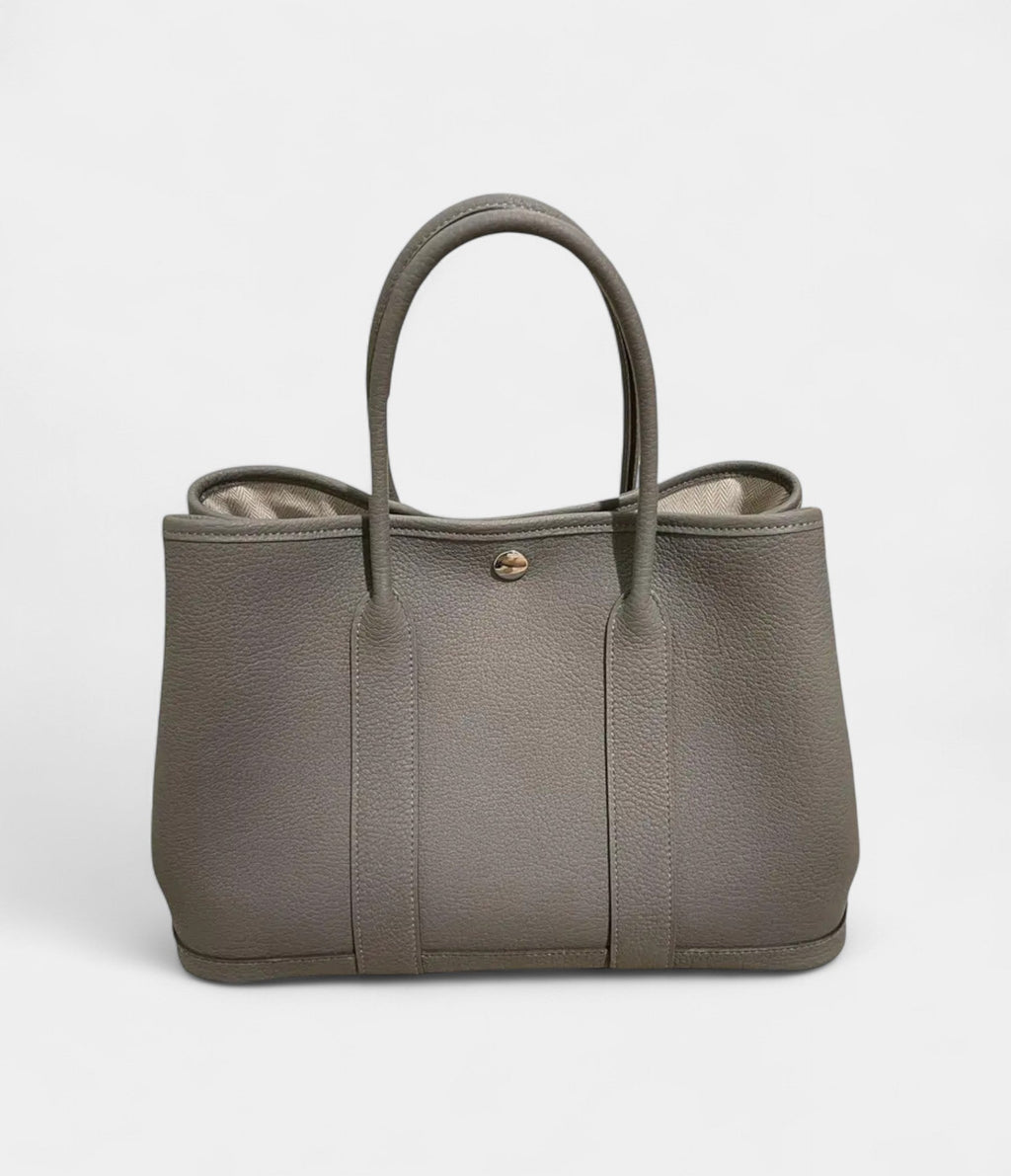 Hermes Garden party Grey leather Tote Bag
