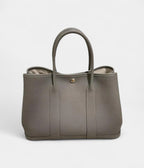 Hermes Garden party Grey leather Tote Bag