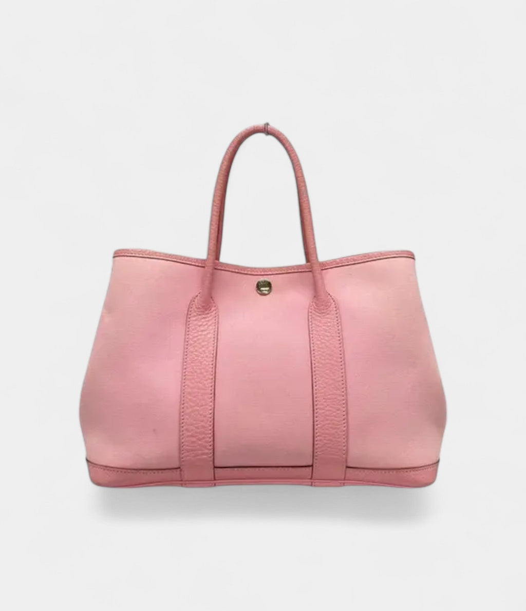 Hermes Garden party Pink Cloth Tote Bag