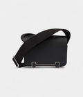 HMGeta Black Leather Crossbody Bag