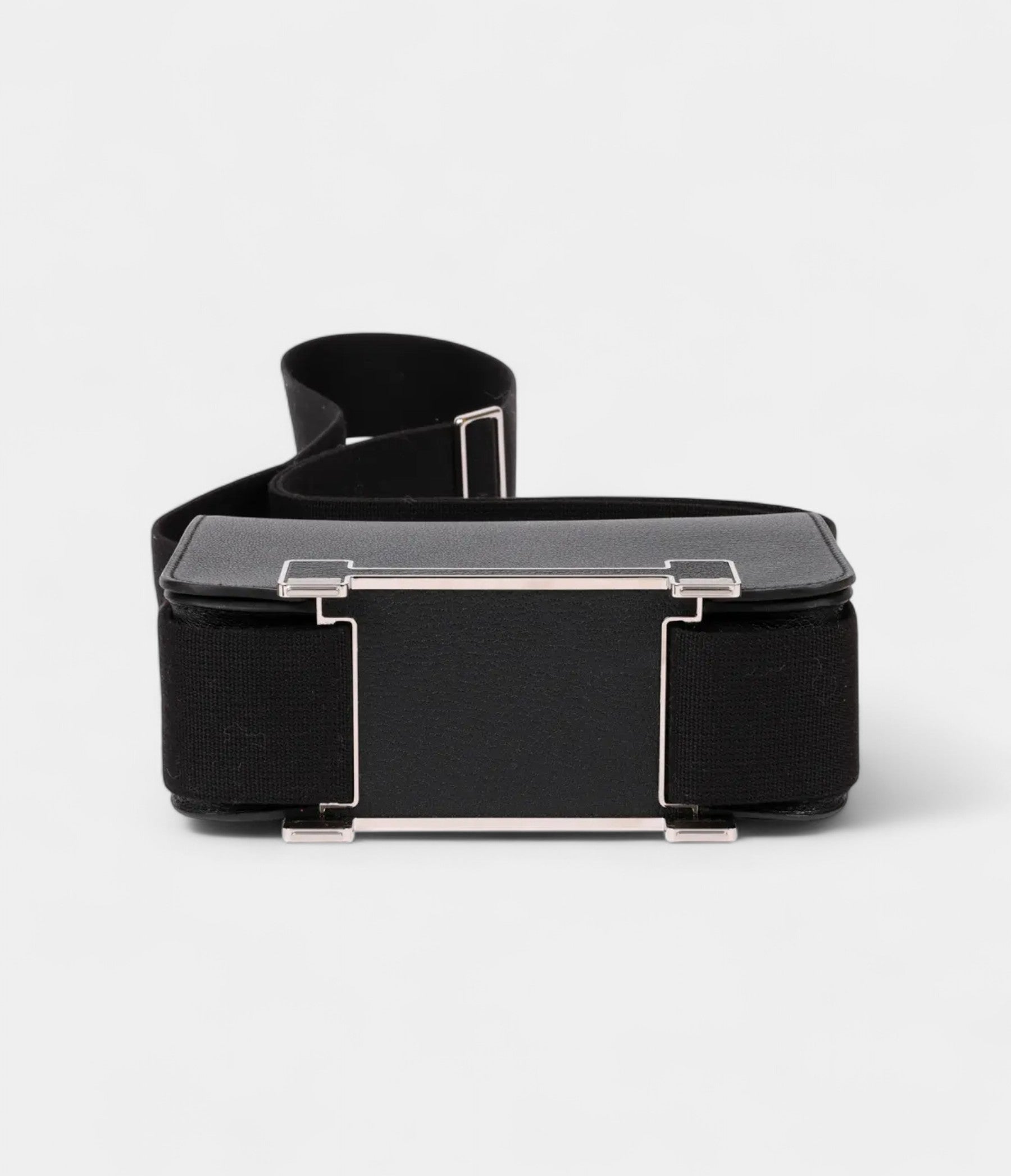 HMGeta Black Leather Crossbody Bag