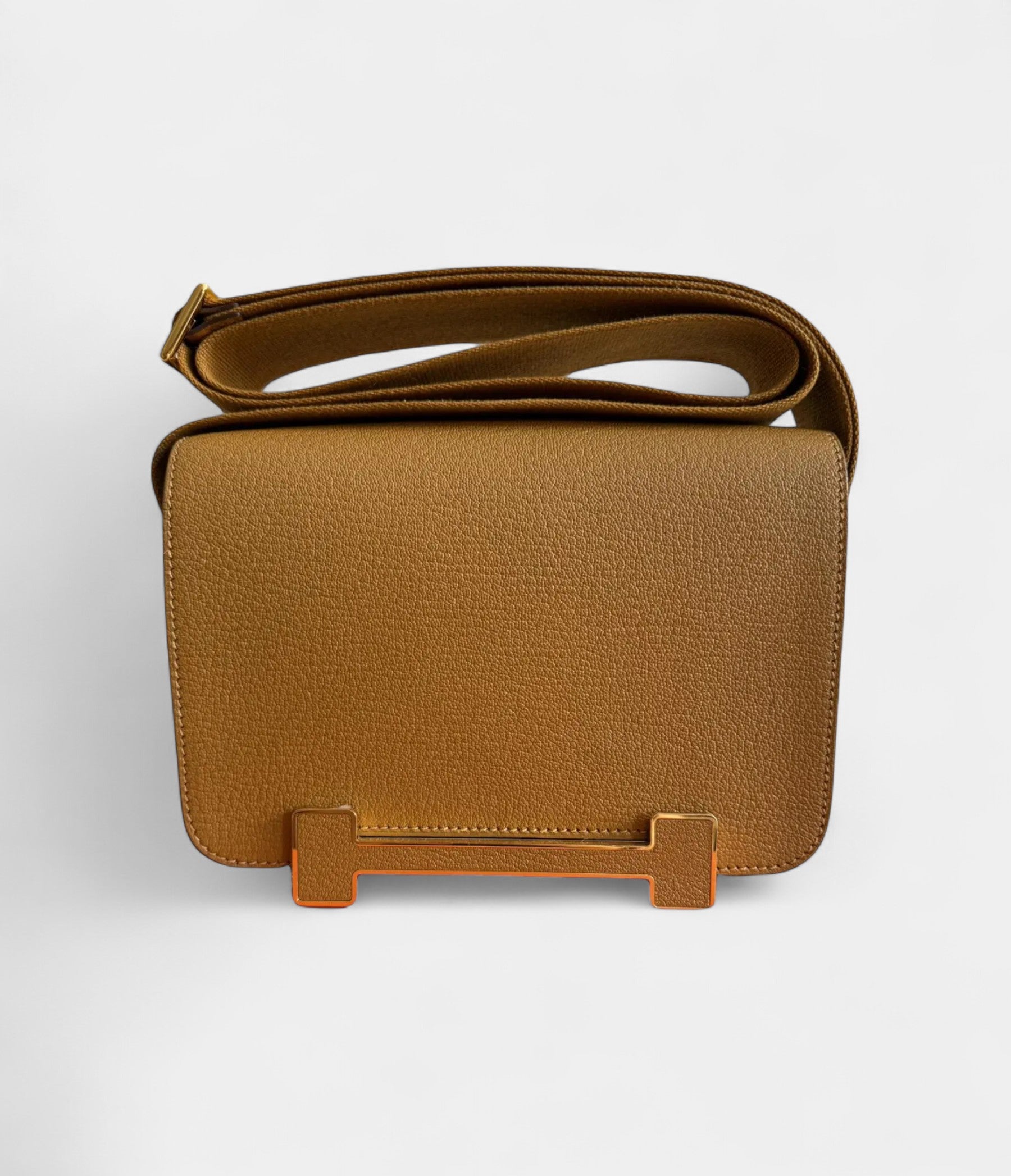 HMGeta Crossbody Bag in Brown Leather