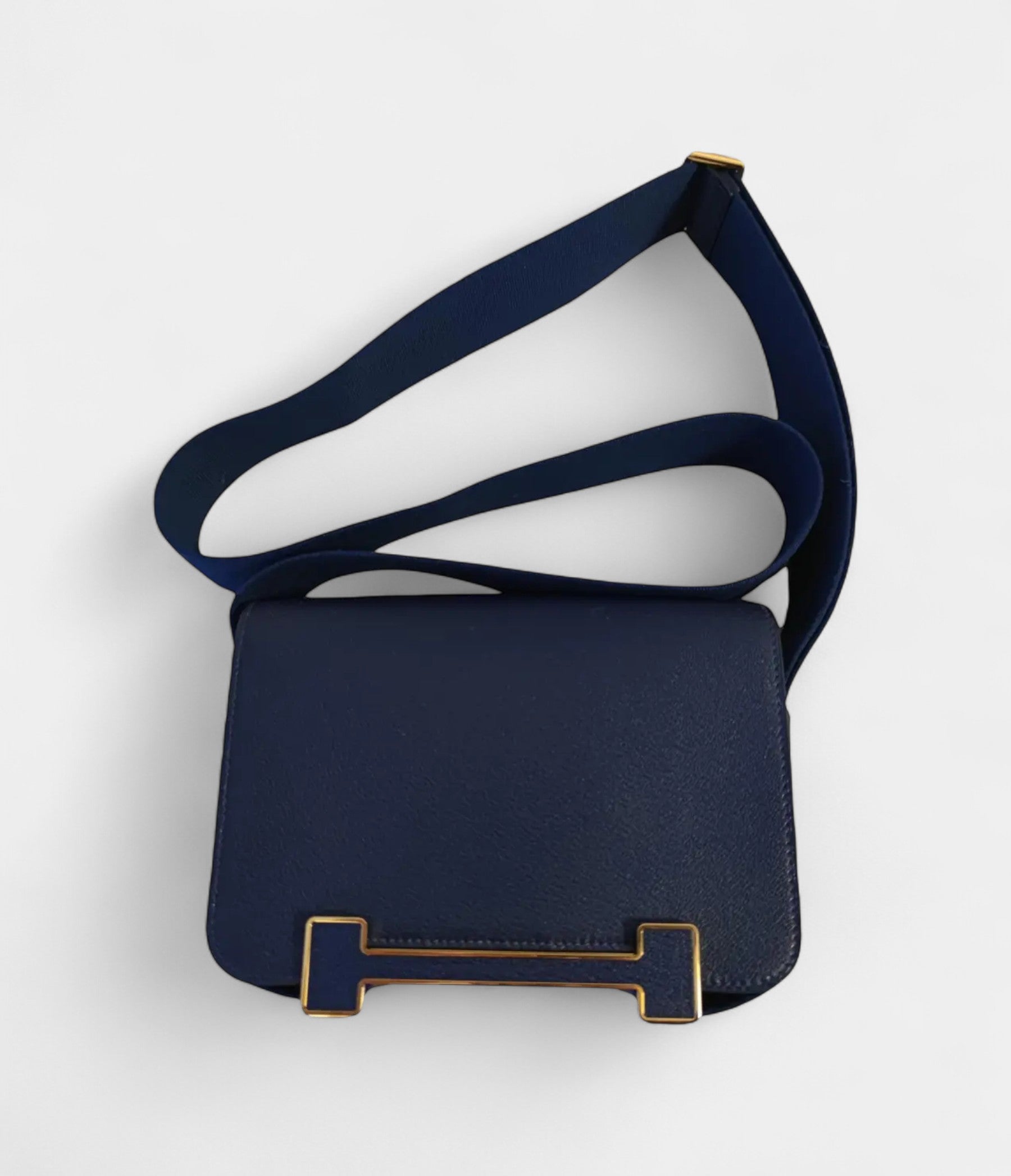 HMGeta Handbag in Navy Leather