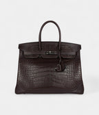 HMGhillies BK 35 Ebene Matte Alligator and Swift Palladium Hardware