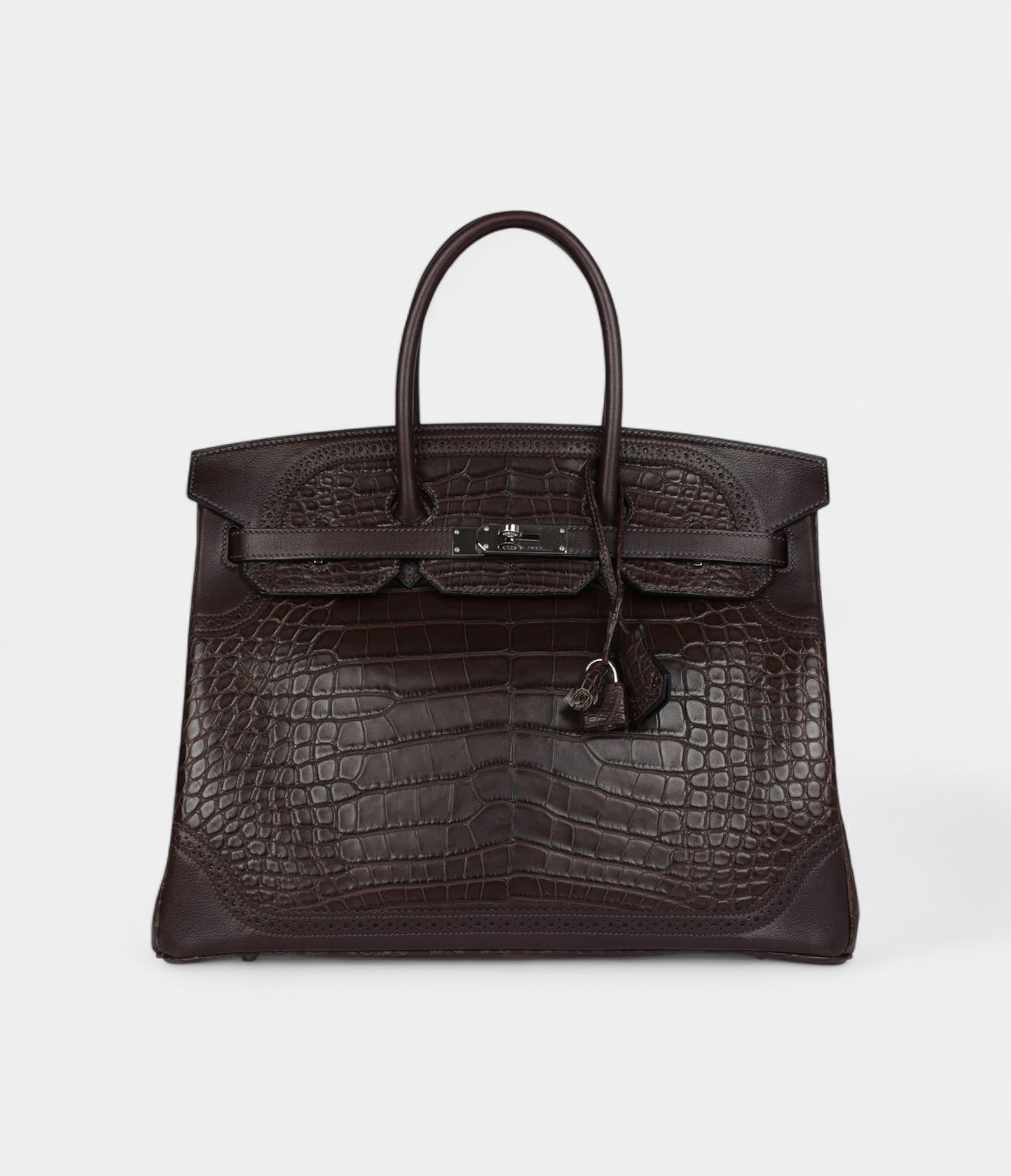 HMGhillies BK 35 Ebene Matte Alligator and Swift Palladium Hardware