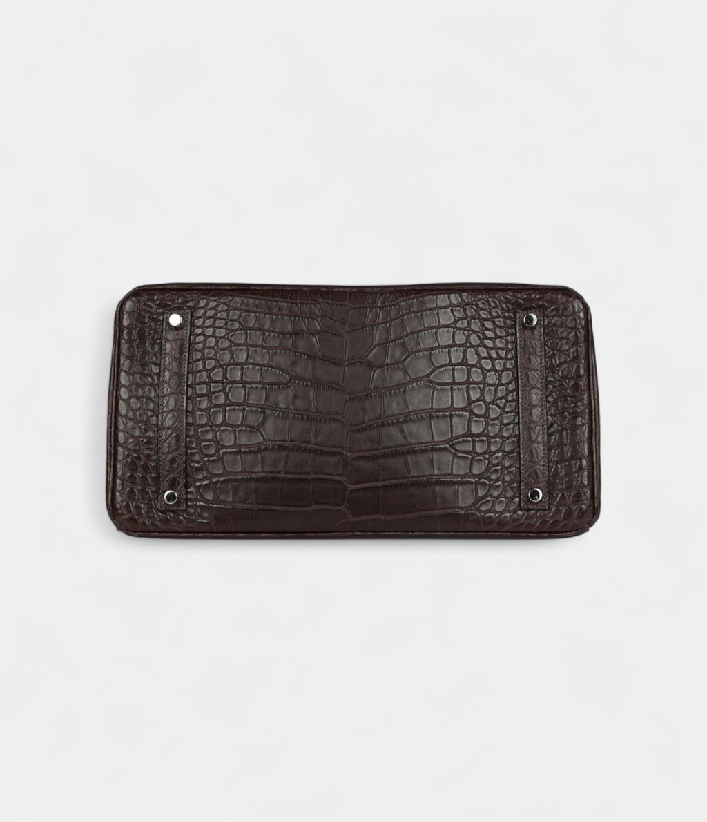 HMGhillies BK 35 Ebene Matte Alligator and Swift Palladium Hardware