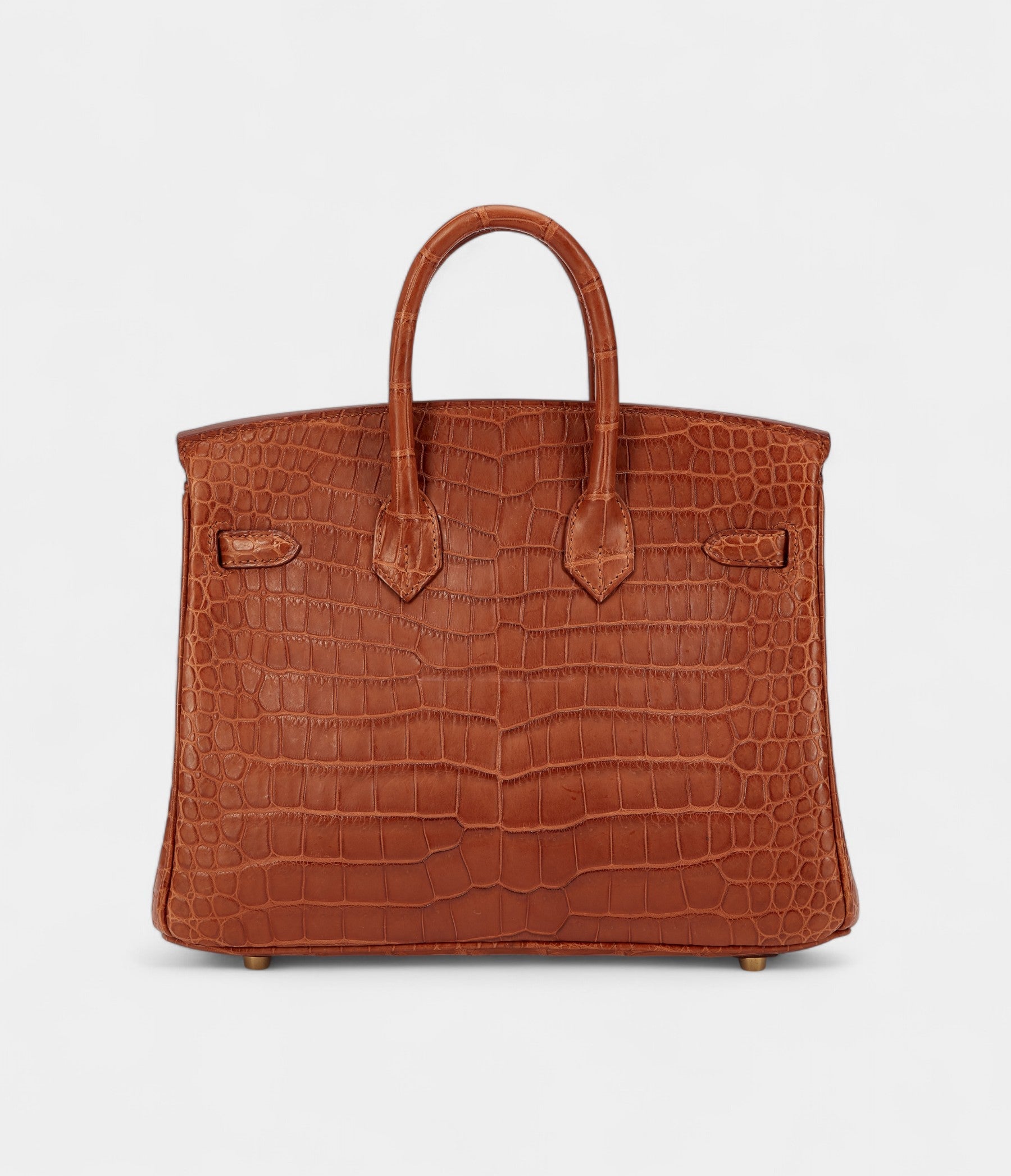 HMGold Matte Porosus Crocodile BK 25 Gold Hardware